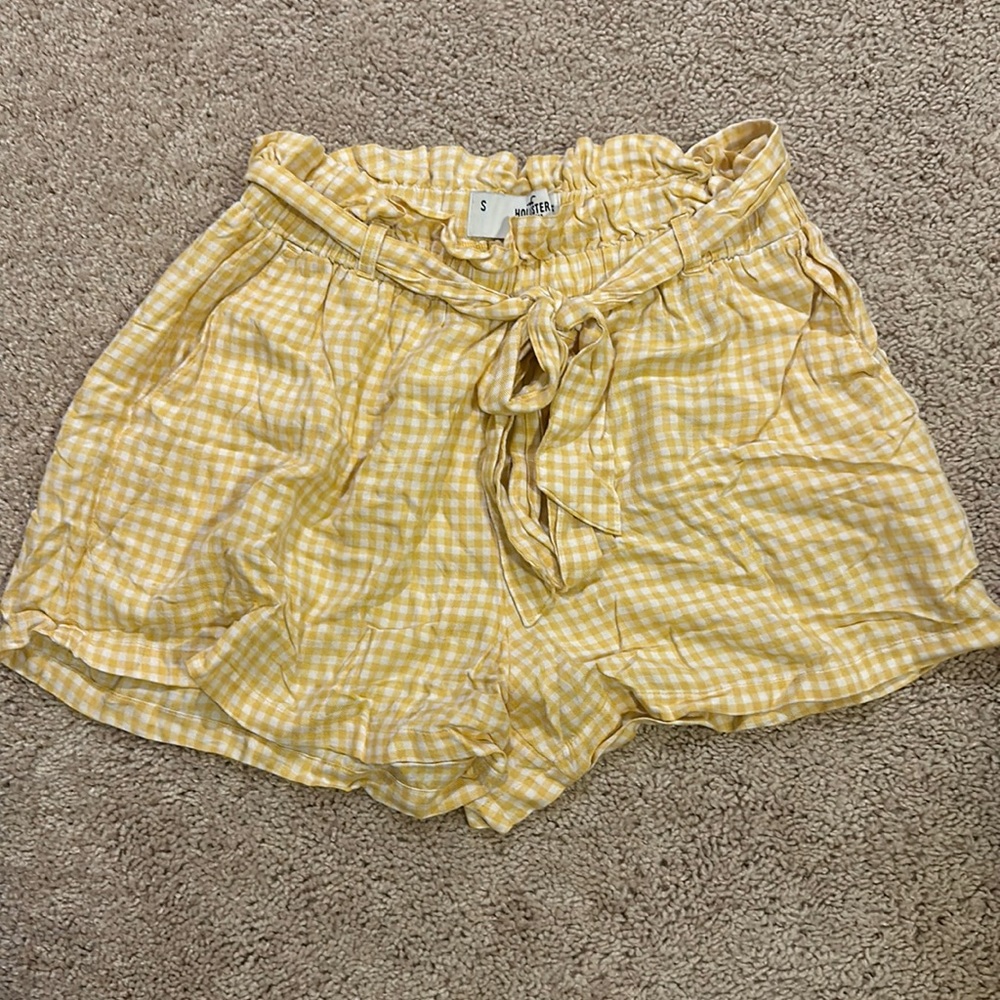Yellow Hollister shorts